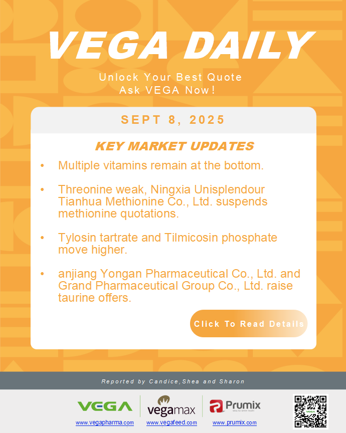VEGA Daily Dated on September 8th 2025 Vitamin Amino Acid APl Food Additives.png